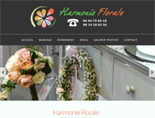 Tablet Screenshot of harmonieflorale.com